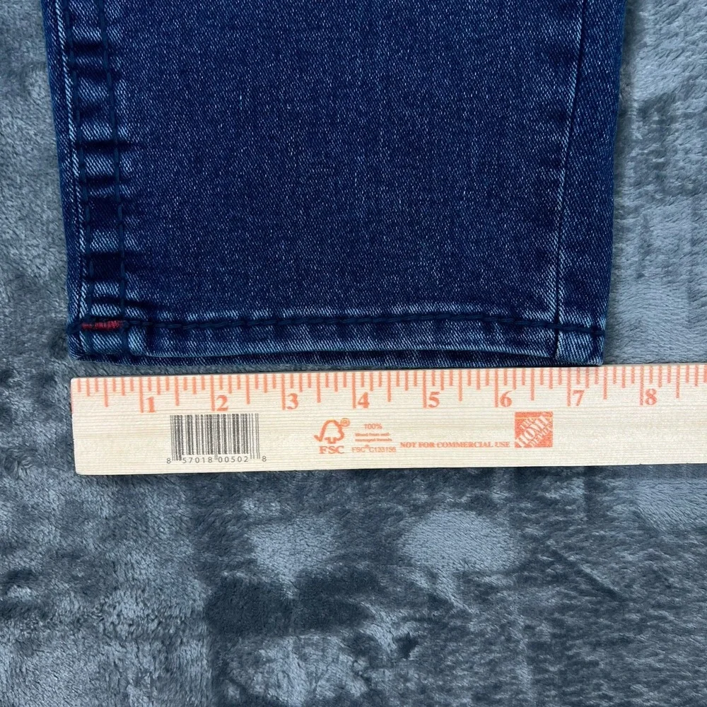 NWT True‎ Religion Dark Blue Red Stitch 34X30 Geno Relaxed Big T Flap $204 new